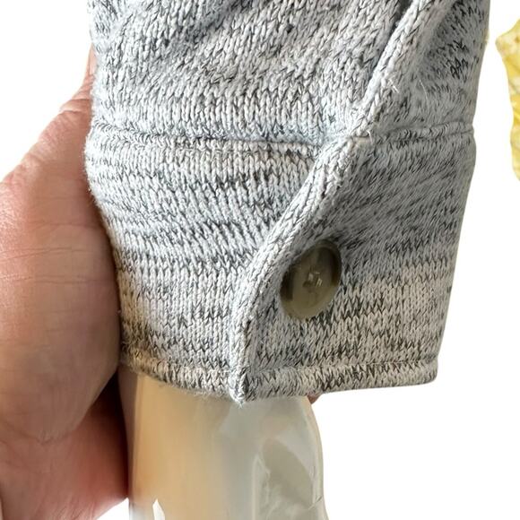 Thread & Supply Knit Shirt Jacket Shacket Heather Gray Size Large - Picture 2 of 7